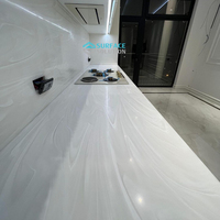 Vente en gros usine : Plaque de surface solide en acrylique pur, épaisseur 6 à 30 mm, dalle de pierre artificielle pour comptoir de cuisine, dessus de lavabo et panneau mural