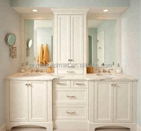 Meuble-lavabo de salle de bain Prima, moderne et luxueux, en MDF, résistant à l'eau, avec fermeture douce, vasque en céramique, encadrée, durable, laqué, pour villa