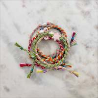 Nouveau bracelet en perles de céramique œil maléfique rose délicat d'été, fait à la main, tissé en macramé, perles d'eau douce, bracelets en perles en gros