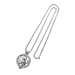 Collier en acier inoxydable avec motif cœur et fleur, serti pavé, pour femme, idéal comme cadeau - Product Image 5