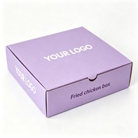 Boîte à pizza pour poulet frit de qualité alimentaire, boîte en papier anti-graisse personnalisée, impression numérique, boîte d'emballage recyclable pour hamburgers et restauration rapide