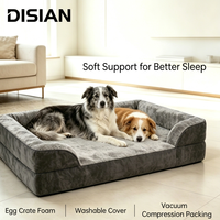 Lit pour chien en mousse orthopédique DISIAN, pour animaux âgés, canapé pour animaux de compagnie pour salon, emballé sous vide | Certifié CE RoHS