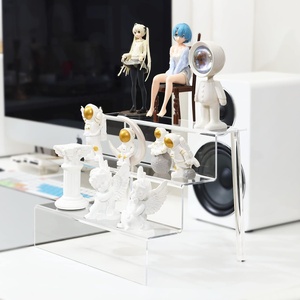 1 confezione da 3 livelli con <span class=keywords><strong>montante</strong></span> in acrilico trasparente da 9x6.25 pollici da ripiano <span class=keywords><strong>per</strong></span> Cupcake dolci da tavolo da collezione Action Figure - Product Image 6