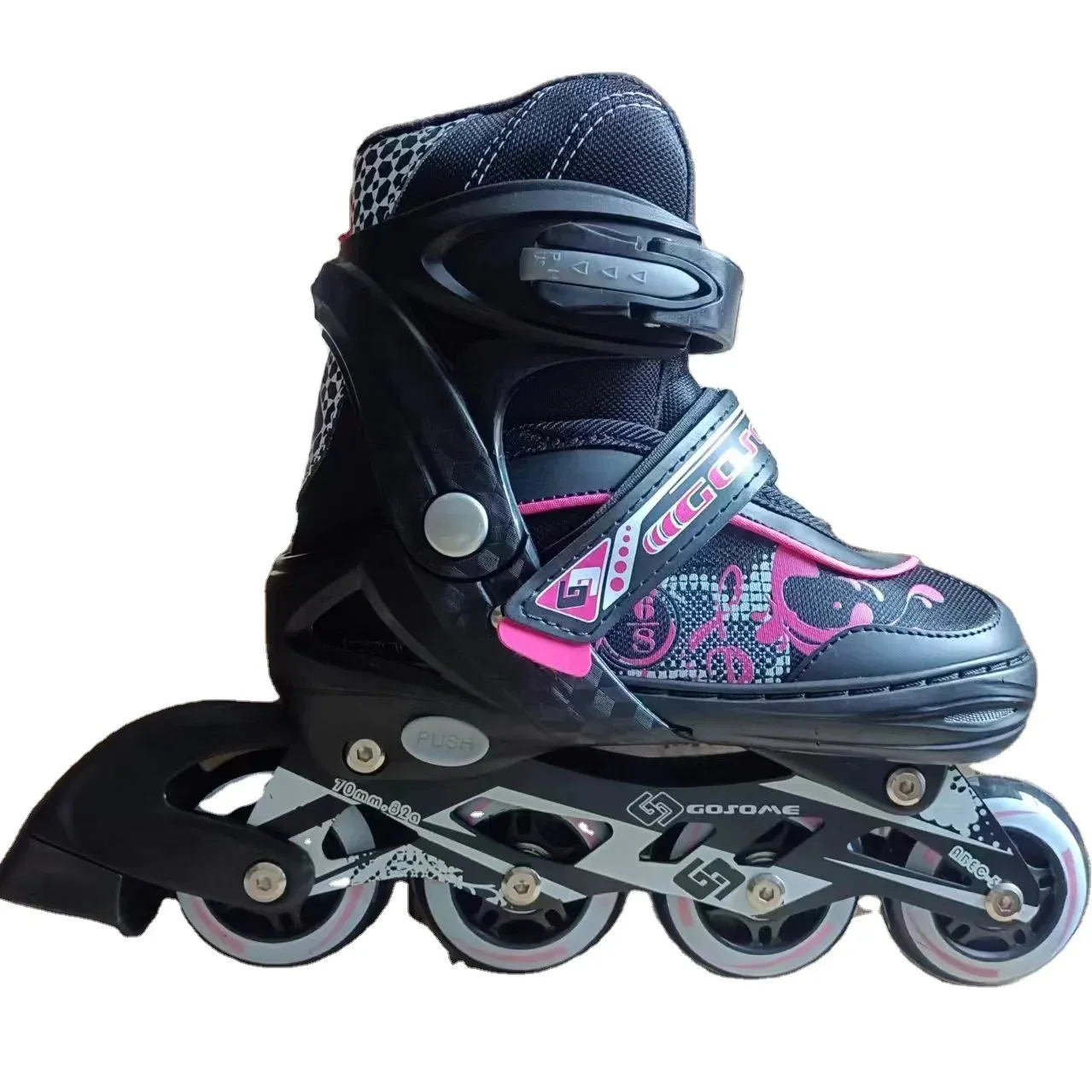 GOSOME 2 가벼운 깜박이는 PU 바퀴 롤러 인라인 스케이트 신발 어린이를위한 베스트 셀러 뜨거운 판매 조정 가능한 4 인라인 스케이트