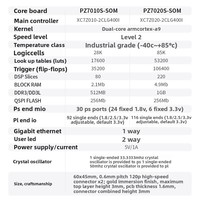 Carte mère FPGA Puzhi ZYNQ7000/ZYNQ7010/ZYNQ7020 avec système d'exploitation Linux Core et Ethernet Gigabit 1 Gbps