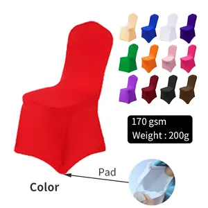 Housse de chaise de couleur personnalisée housses de chaise extensibles en spandex pour salle à manger et événement pour banquet de mariage