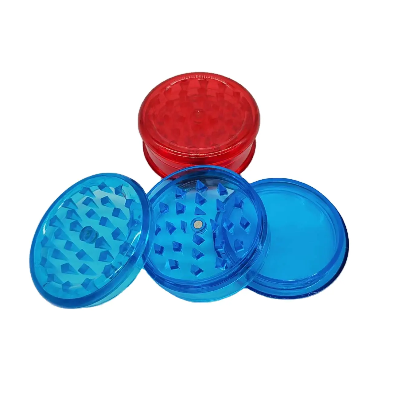 Factory Wholesale Smoking Accessories colourful plastic 3 layer herb Grinder