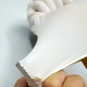 Guantes de látex de la mejor calidad, guantes con polvo blanco, guantes desechables de látex para examen