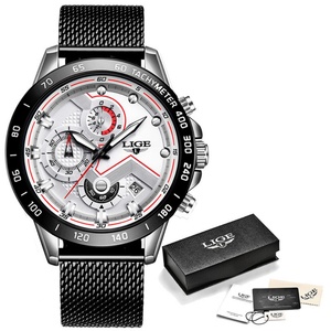 Relojes de Pulsera de Cuarzo para Hombre Lige 9929, Relojes de Lujo Luminosos de Acero Inoxidable Resistentes al Agua para Hombre - Product Image 4
