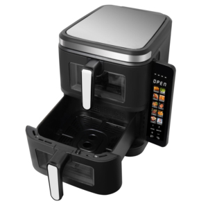 11L New Air Fryer 5.5L+5.5L Stack Air Fryer With <b>Folding</b> Touch <b>Screen</b> Big Colorful Menu - Product Image 6