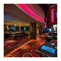 Tapis de jeu de casino commercial de haute qualité Chine luxe 80% laine 20% Nylon Axminster hôtel tapis fabriqué à la machine lavable