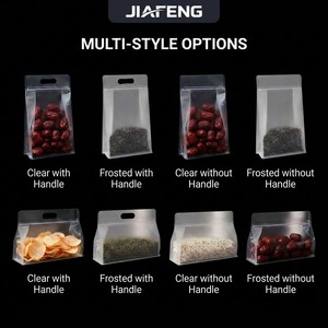 Bolsa Transparente al por Mayor con Fondo Cuadrado y Cierre Ziplock con Muesca de Desgarre para <span class=keywords><strong>Envasado</strong></span> de Té y Alimentos para Mascotas - Product Image 2