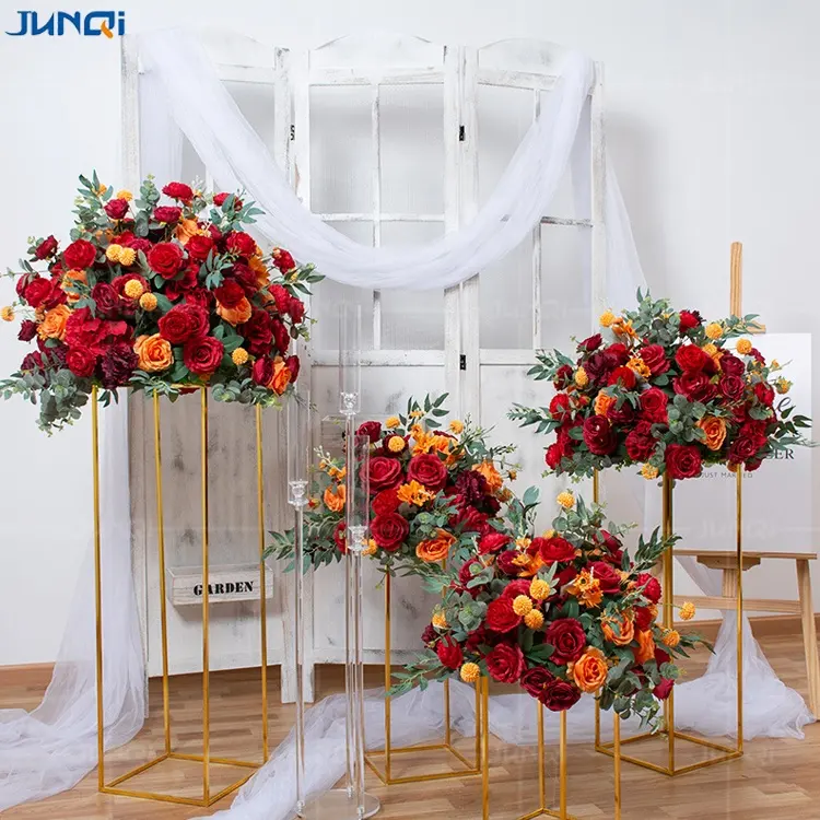 New Design Golden Stainless Steel Wedding Rose Flower For Events