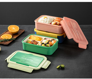 Multi-Use Bento <b>Box</b> 2-Tier Removable <b>Compartments</b> PP5 Leakproof <b>Lunch</b> <b>Box</b> <b>with</b> Built-In Cutlery Custom Logo for Adults Kids - Product Image 2