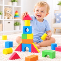 Blocs de construction en mousse EVA colorés et doux, blocs empilables DIY, jouet éducatif STEM pour tout-petits, jeu d'intérieur