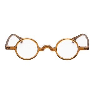 Monturas de gafas de acetato negras de alta calidad con logotipo personalizado Retro Unisex UV400 para hombres y mujeres con montura de color marrón - Product Image 2