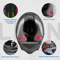 Qualité supérieure Vente en gros ECE Approuvé Outdoor Moto Racing Casques de moto intégraux en fibre de carbone