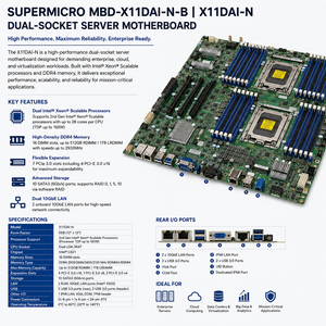 ซูเปอร์ไมโคร X11DAI-N ซ็อกเก็ตคู่ LGA3647 เมนบอร์ดเซิร์ฟเวอร์อินเทล C621 ชิปเซ็ต DDR4 ECC เวิร์คสเตชั่นเมนบอร์ด ATX MBD-X11DAI-N-B - Product Image 4