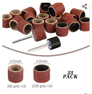 23 pièces de forets pour ponceuse à ongles, ensembles de bandes abrasives, rouleaux de papier abrasif, mandrins de <span class=keywords><strong>ponçage</strong></span> de 1/2 pouce compatibles avec les outils rotatifs <span class=keywords><strong>Dremel</strong></span> pour ponceuse à ongles - Product Image 1