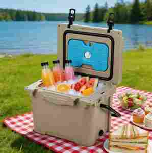 Nevera Térmica Solar Rotomoldeada de 17QT, Nevera Portátil para Exteriores para Pesca, <span class=keywords><strong>Camping</strong></span>, Picnic, Playa, Fiestas, Almacenamiento de Alimentos - Product Image 1