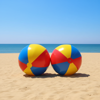 Ballon de plage en PVC personnalisé par le fabricant HUAAO - Activités de team building - Couleurs bleu/rouge/jaune - 14 ans et plus