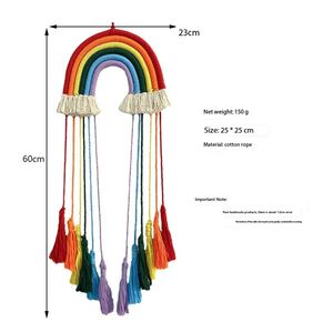 Corde en coton <span class=keywords><strong>scandinave</strong></span> tissée Rainbow Charms Décoration de chambre d'enfant - Product Image 4
