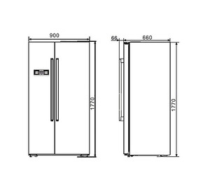 Kitchen Appliance French Door <b>Refrigerators</b> <b>Refrigerator</b> and Freezers Home 110V 220V Side by Refergerators Built in Kitchen Appl - Product Image 4