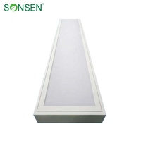 Plafonnier LED Moderne en Aluminium OEM T5/T8 1,2 m 1x4 pi 110V-220V 2x18W 2x36W Luminaire de Surface à Grille 30x120 cm