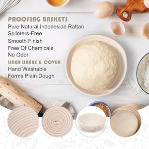 <b>Baking</b> Tools <b>Accessories</b> Low Price Premium for Basket Indonesia Rattan Bread Proofing Set 23Cm Oval Eco-Friendly Dishwasher - Product Image 3
