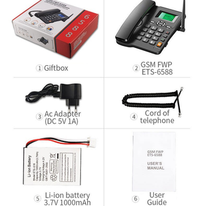 Téléphone portable senior à clapet noir 2G, édition internationale, double carte SIM GSM, radio FM multilingue, pour grossistes 6588 - Product Image 6