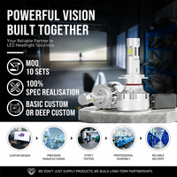 Ampoule de phare LED P19W protégée par brevet avec trois sorties lumineuses pour H4 H7 H8 9005 9006 et emballage personnalisé en gros