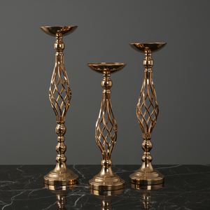Jarrón Dorado de Lujo, Soporte para <span class=keywords><strong>Flores</strong></span>, Nuevas Decoraciones para Bodas - Elegante Centro de Mesa Dorado para Bodas - Product Image 2