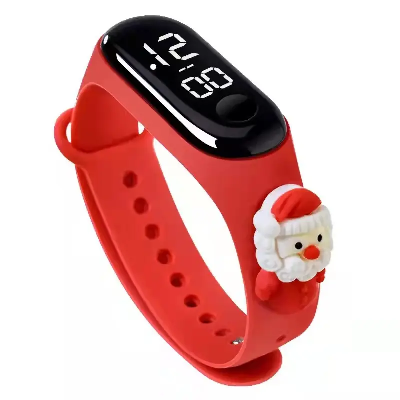 Best Sale Christmas gifts Santa Claus cartoons charm digital watch bracelet types waterproof led electronic watch