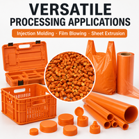 Masterbatch Orange en Stock pour Moulage par Injection Polyvalent, Films Soufflés en Plastique PP PE, Plaques ABS PET Haute Concentration, Facile à Utiliser