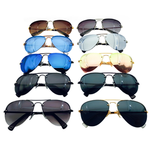 Gafas de Sol de Diseño Italiano, de Lujo, Alta Calidad, Metálicas, Ovaladas, de Moda, con Lentes Azules, para Hombre - Product Image 2