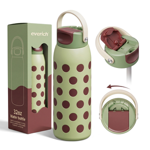 Nueva llegada: Botella <span class=keywords><strong>de</strong></span> agua deportiva <span class=keywords><strong>de</strong></span> acero inoxidable con <span class=keywords><strong>tapa</strong></span> 2 en 1 (para beber, chupar y rebotear), boca ancha, 14/18/24/32oz - Product Image 1