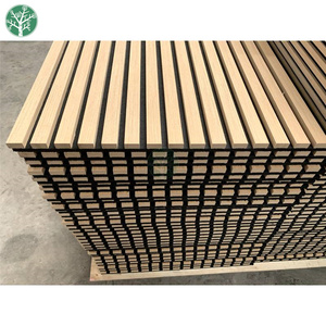 Trang trí nội thất <span class=keywords><strong>3D</strong></span> holz Acoustic slat gỗ <span class=keywords><strong>Panel</strong></span> tường akustik Bảng điều chỉnh - Product Image 2