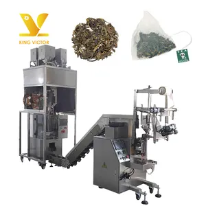 Máquina de embalagem automática de saquinhos de chá secos KV Triângulo Misturado Flor Verde