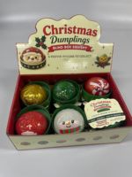 Jouet Squishy de Noël Doux et Moelleux Anti-Stress en Forme de Dumpling, Jouet Fidget à Presser Lavable à Remontée Lente pour Cadeaux de Fête