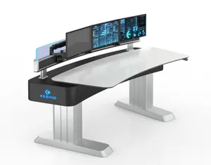 Kustom kelas atas pribadi mengangkat meja komputer multimedia furnitur pusat data sumber daya kontrol pusat konsol ruangan