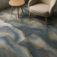 Carreaux de sol en porcelaine durables 600x600mm Finition de surface émaillée délicate brillante Imperméable pour salle de bain Espaces résidentiels extérieurs