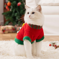 Pull en tricot chaud pour animaux de compagnie, motif sapin de Noël, pour chat et chien, tenue de Noël mignonne pour chaton et petit chiot