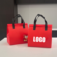 Sac isotherme non tissé personnalisé avec logo imprimé et doublure en aluminium pour la livraison de nourriture