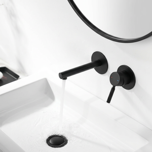 <span class=keywords><strong>Rubinetti</strong></span> Moderni per Lavabi da <span class=keywords><strong>Bagno</strong></span>, Miscelatore Monocomando a Parete per <span class=keywords><strong>Lavabo</strong></span>, Finitura Oro Spazzolato in Ottone - Product Image 2