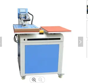 40*60cm manual dual station heat press machine with 2 timer for cotton polyester nylon t-shirt sportswear polo t-shirt hot press