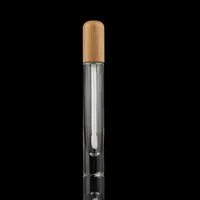Tube de brillant à lèvres mini HAPPYLITE HP-BLP010 de 10 ml en verre écologique, personnalisé, imprimé et gravé, avec bouchon à vis rond et applicateur