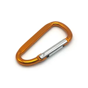 Toptan düz d-ring kabul kazınmış lazer baskı ipek özel logo alüminyum metal çelik anahtarlık kanca karabiner karabina