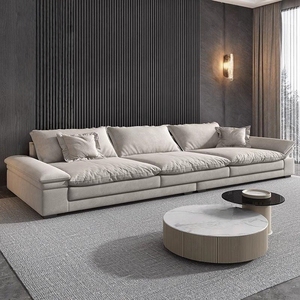 Juego de Sofás Seccionales Estilo Italiano, Reclinables, Tapizados en Tela Ecológica, Diseño Moderno, Asientos Anchos y Profundos <span class=keywords><strong>para</strong></span> Salas de Estar Pequeñas - Product Image 4