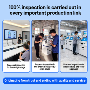 ODM病院ツインスクリーン取り外し可能RFIDスキャン指紋検査レポートセルフサービスA4文書スキャンと印刷キオスク - Product Image 4