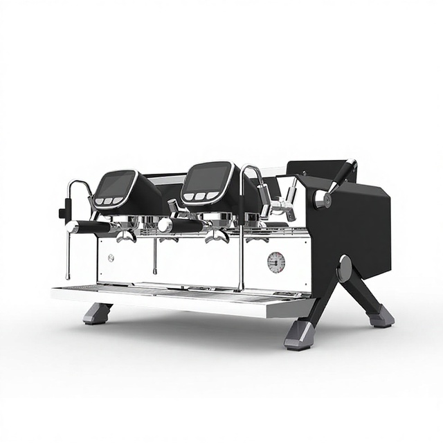 Professional Commercial Grade 9 Bar Pressure Intelligent 3 1 Multifunction Dual Boiler Copper 6200W Semi-Automatic Espresso 2.0L